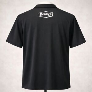 Vintage Denny’s Black Unisex Embroidered Short Sleeve Button Shirt M